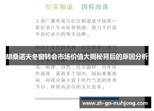 胡桑诺夫冬窗转会市场价值大揭秘背后的原因分析